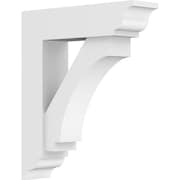EKENA MILLWORK Standard Imperial Architectural Grade PVC Bracket With Traditional Ends, 3"W x 12"D x 14"H BKTP03X12X14IMP01